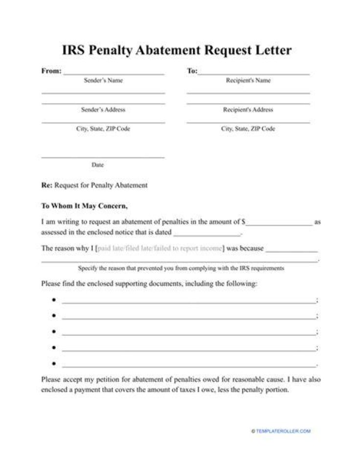 How do you ask for a penalty abatement?