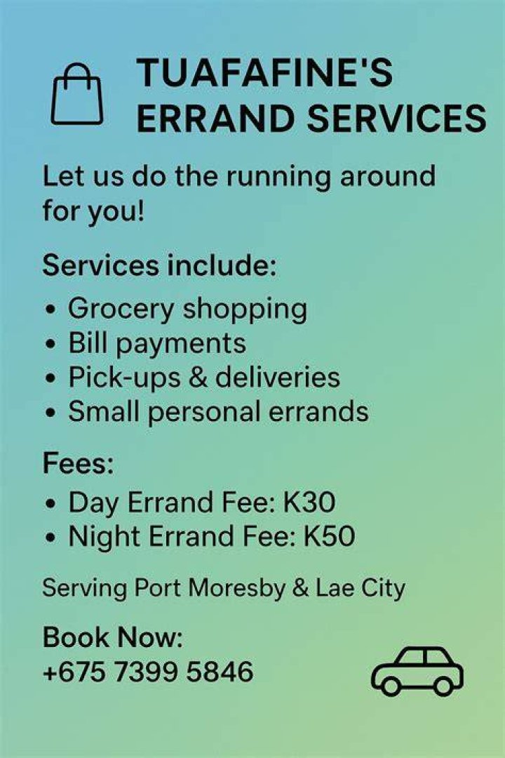 How do you bill for errand services?