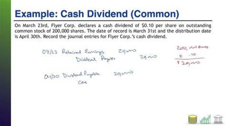 How do you calculate cash dividends declared on common stock?