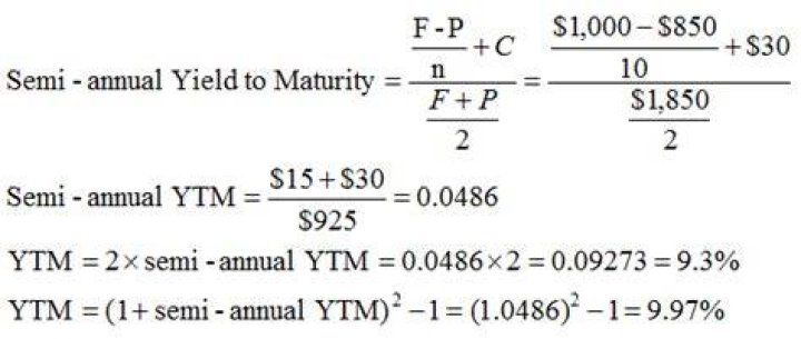 How do you calculate YTM on semi-annually?