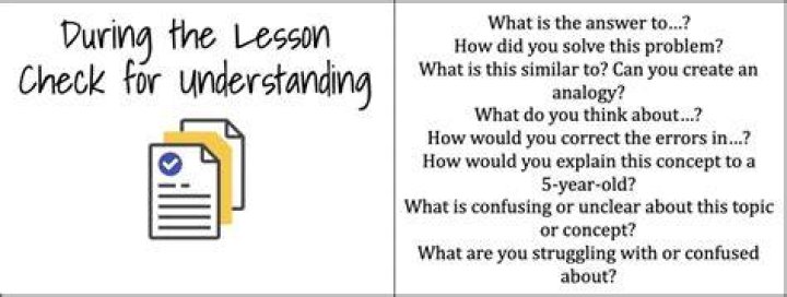 How do you check for understanding during instruction?