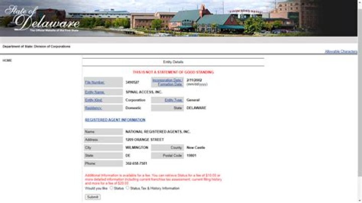 How do you check if a business is active in Delaware?
