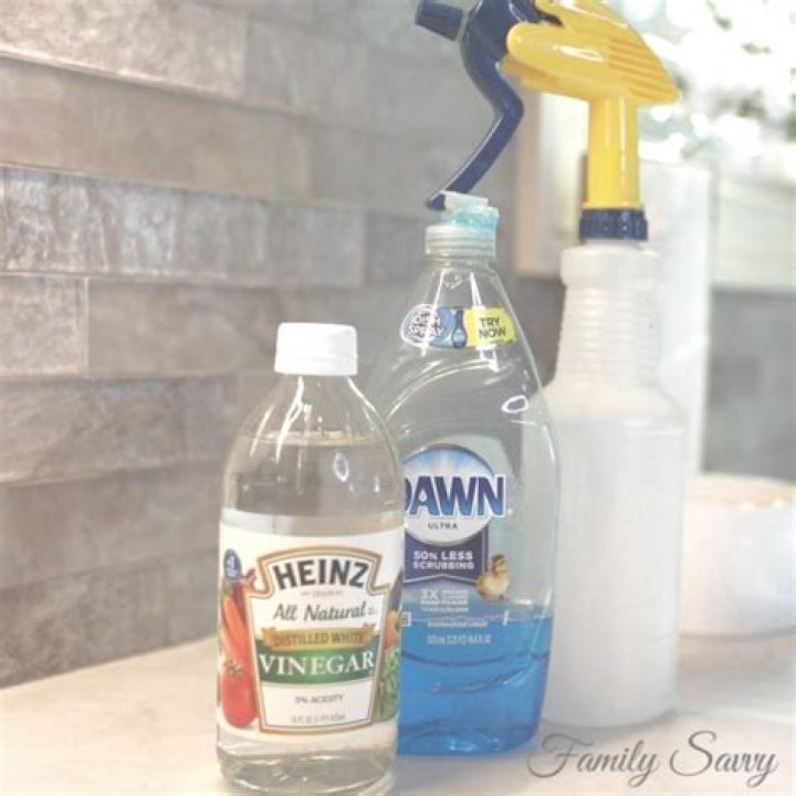 How do you clean with vinegar and Dawn?