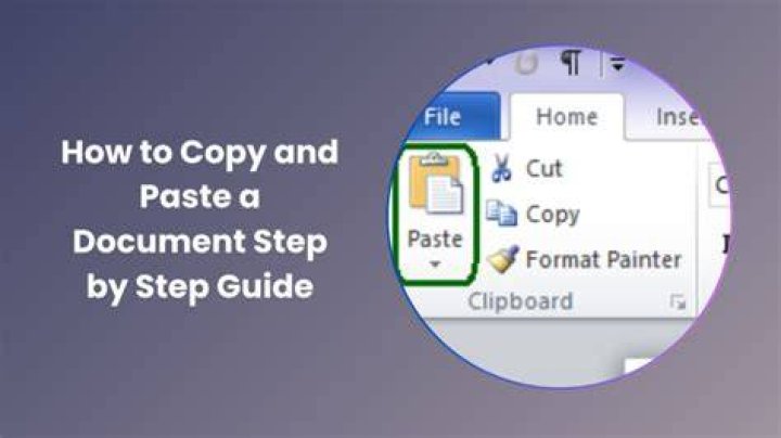 How do you copy and paste step by step?