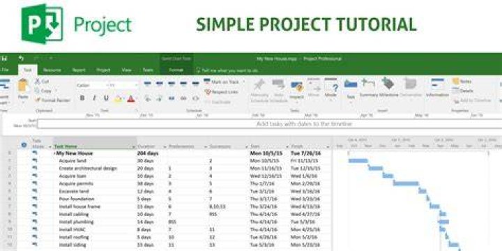 How do you create a project in MS Project?