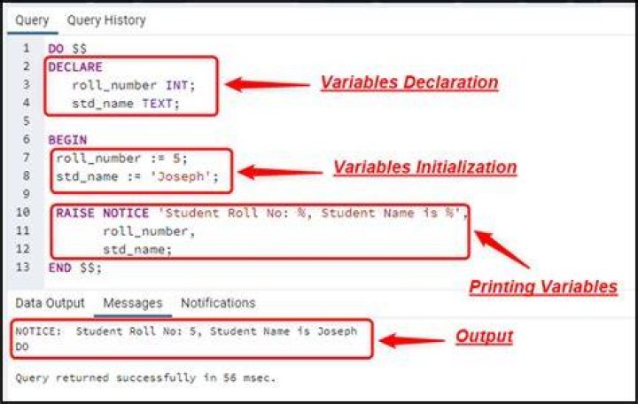 How do you declare host variables?
