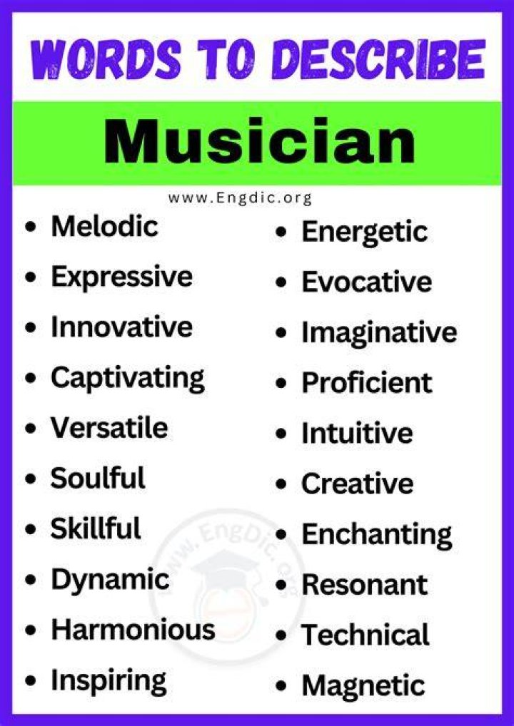 How do you describe a musician?