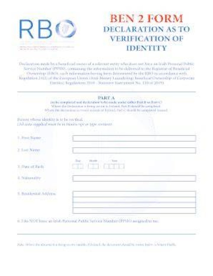 How do you fill a Ben-2 form?