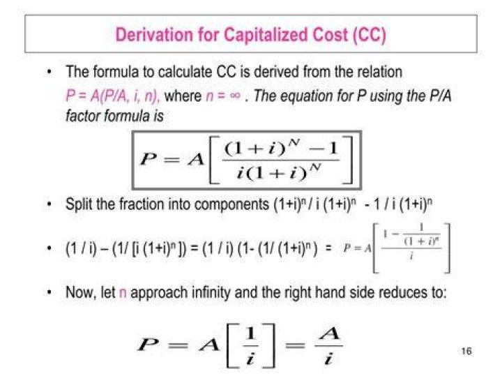 How do you find the capitalized cost?