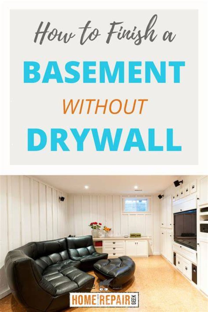 How do you finish a basement without drywall?
