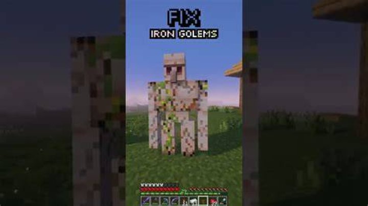 How do you fix a broken iron golem?