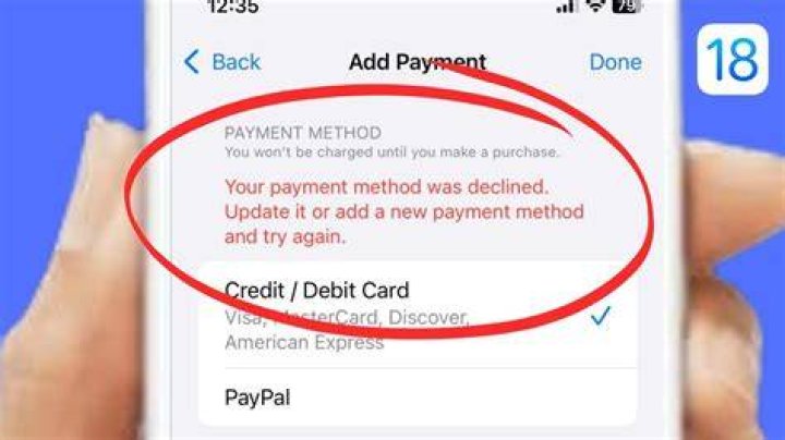 How do you fix a payment method error?