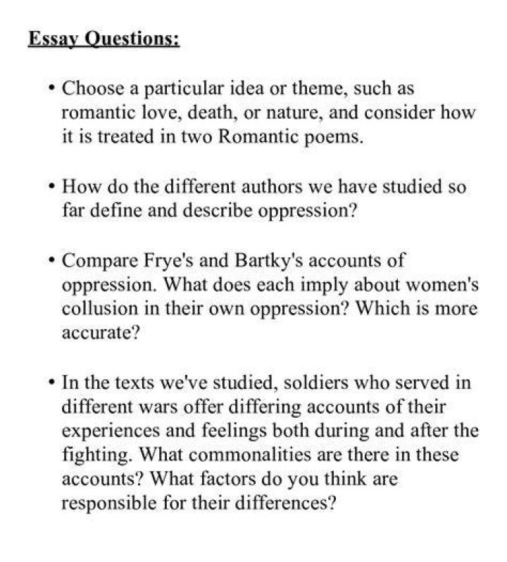 How do you format an essay question?
