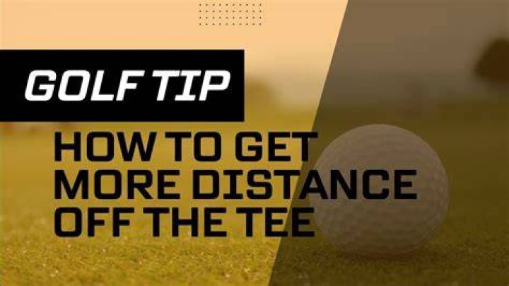 How do you get extra distance off the tee?