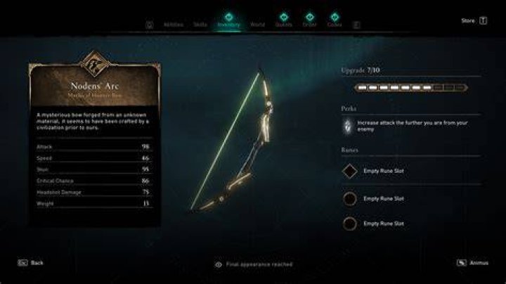How do you get noden's Arc bow?