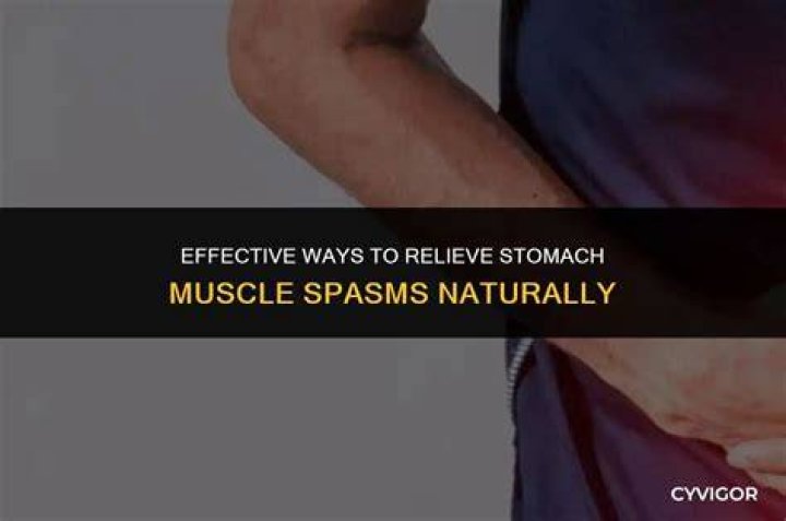 How do you get rid of stomach spasms?