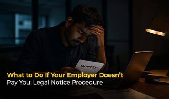 How do you give notice to employer for not paying salary?