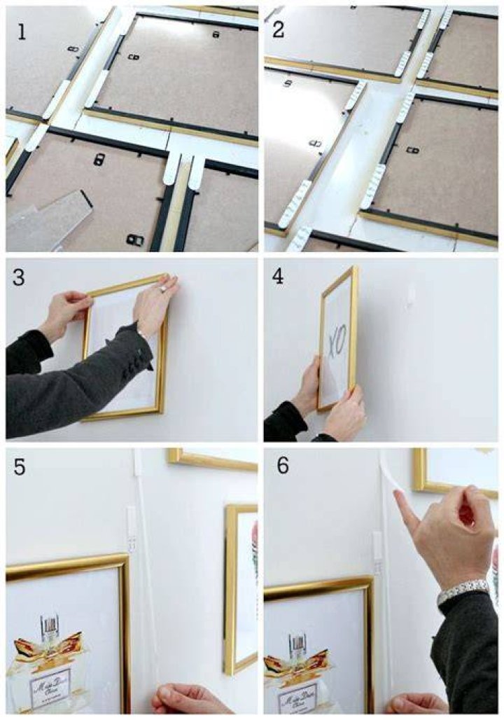 How do you hang a frame without nails?