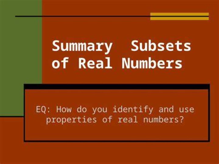 How do you identify real numbers?
