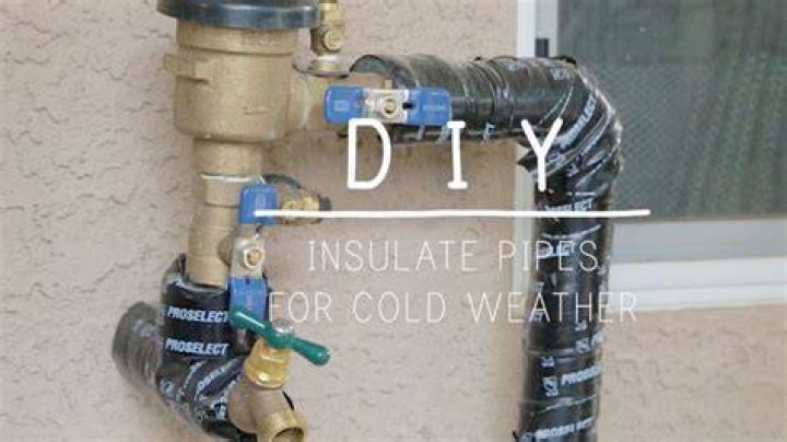 How do you insulate outside water pipes from freezing?