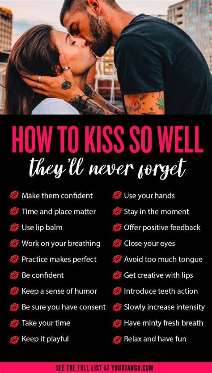 How do you kiss well?