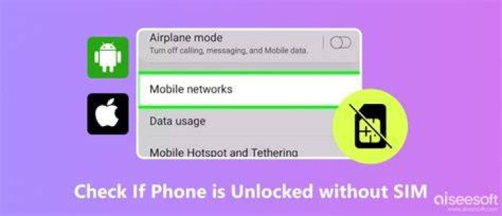 How do you know if an iPhone is unlocked without a SIM card?