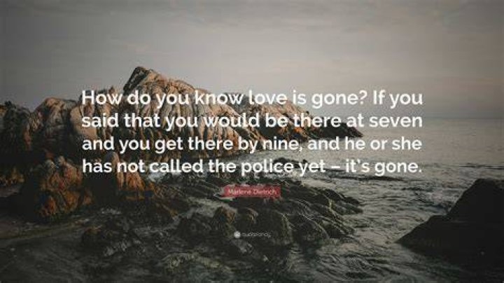 How do you know the love is gone?