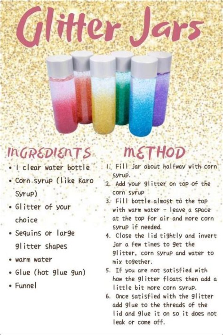 How do you make a glitter sensory jar?