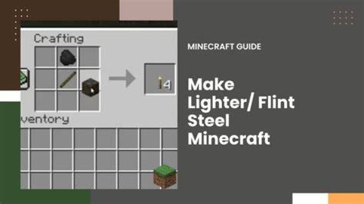 How do you make a lighter on Minecraft?