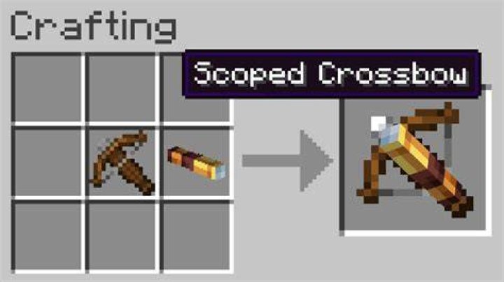 How do you make a scoped crossbow in Minecraft?