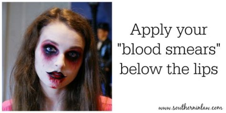 How do you make face paint look like blood?