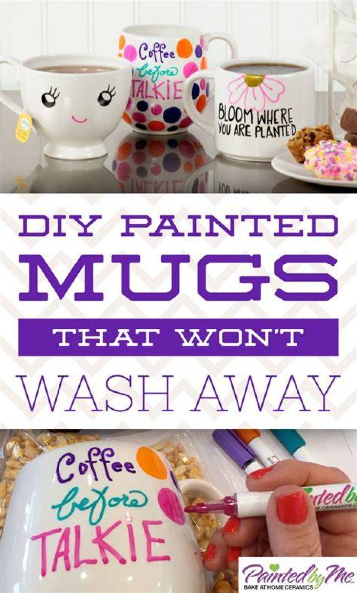 How do you make paint mugs permanent?