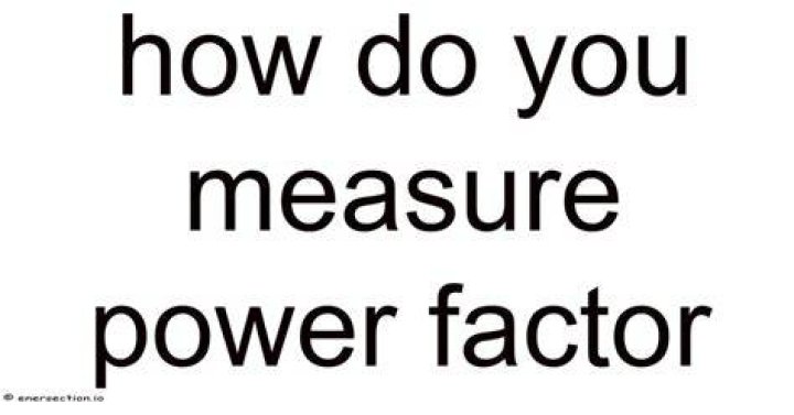 How do you measure power?