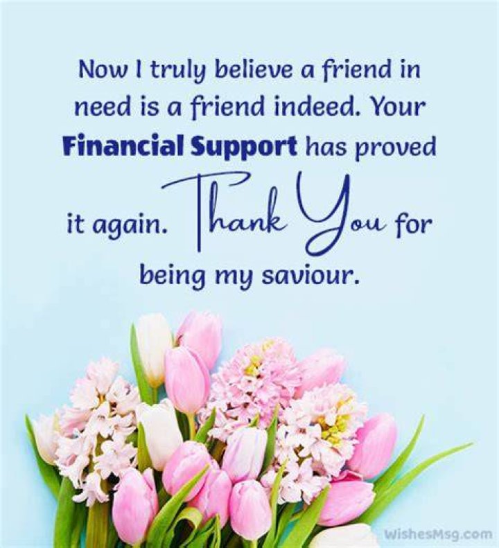 How do you offer financial support to a friend?