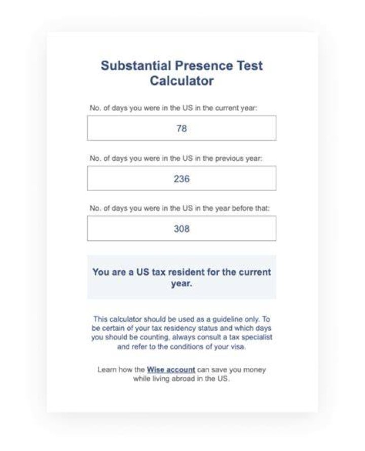 How do you pass a substantial presence test?