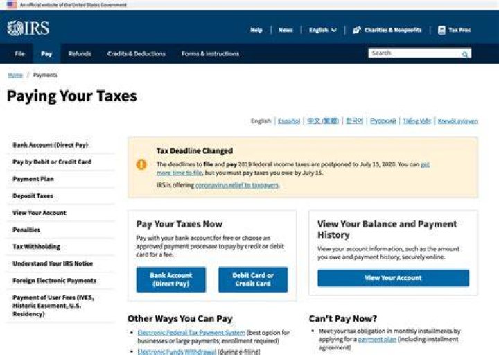 How do you pay taxes on a five year payment plan?