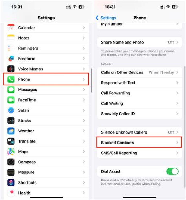 How do you permanently delete blocked numbers on iPhone?