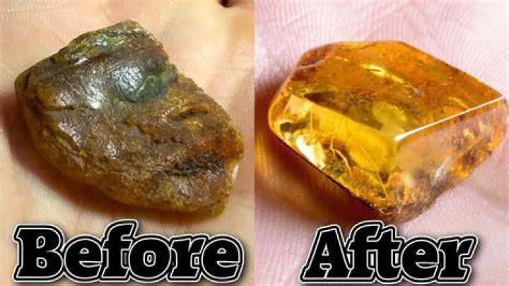 How do you polish raw amber by hand?