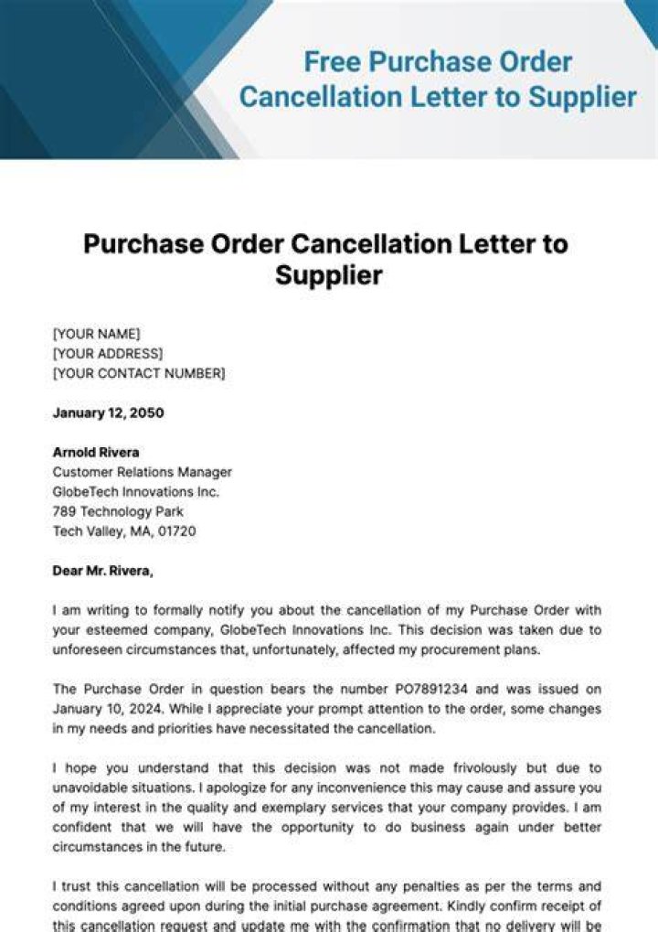 How do you politely cancel an order?