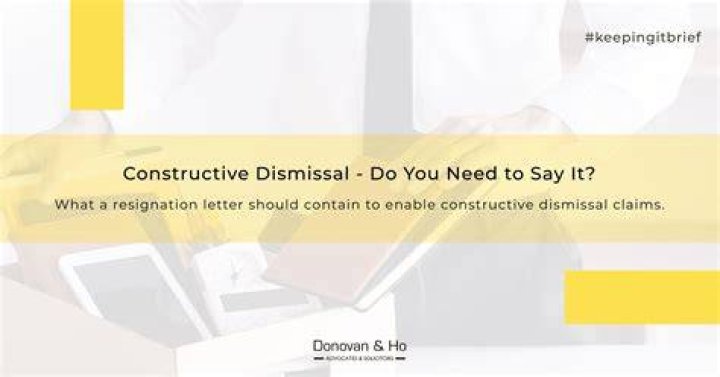 How do you prove constructive dismissal?
