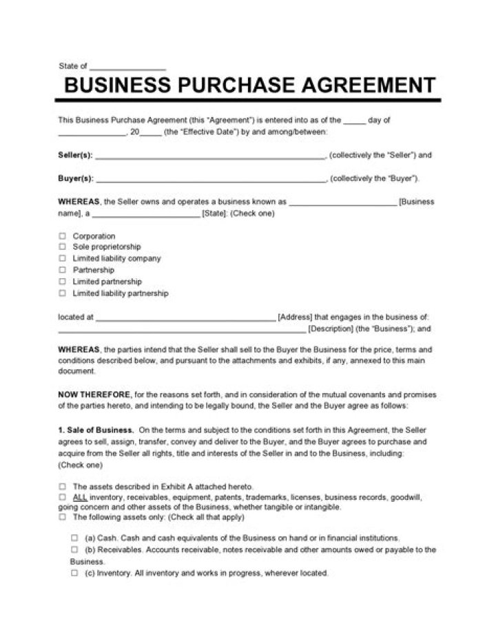 How do you record the purchase of a business?