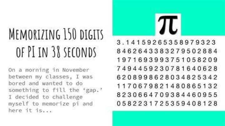 How do you remember the first few numbers of pi?