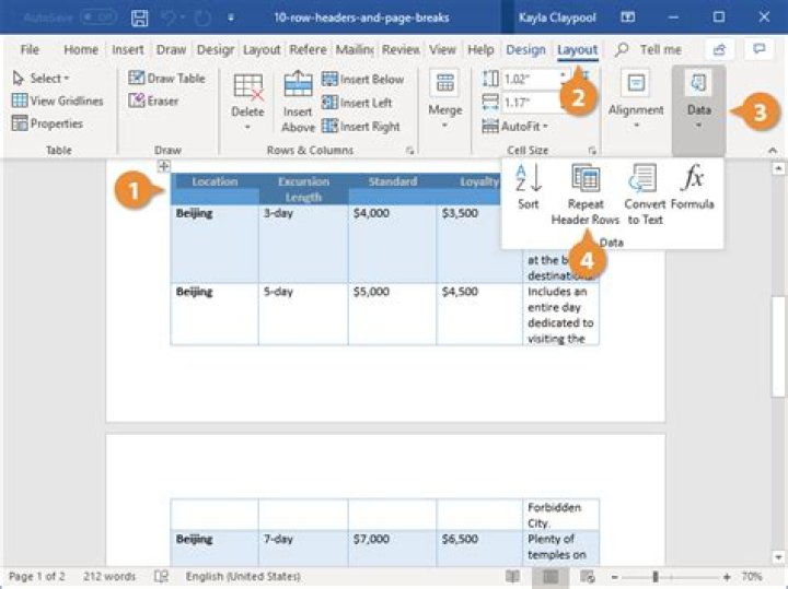 How do you repeat a page in Word?