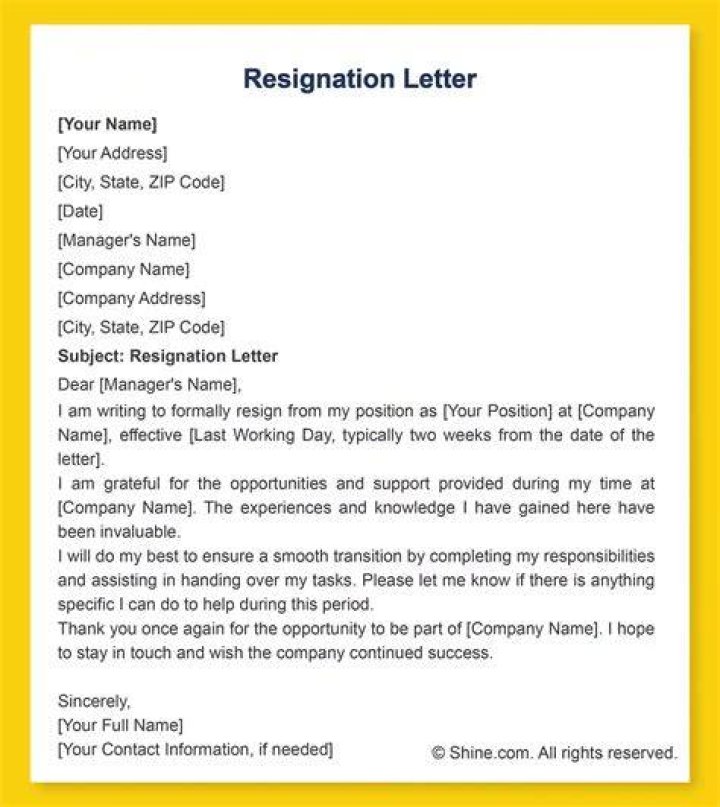 How do you resign recently joined company?