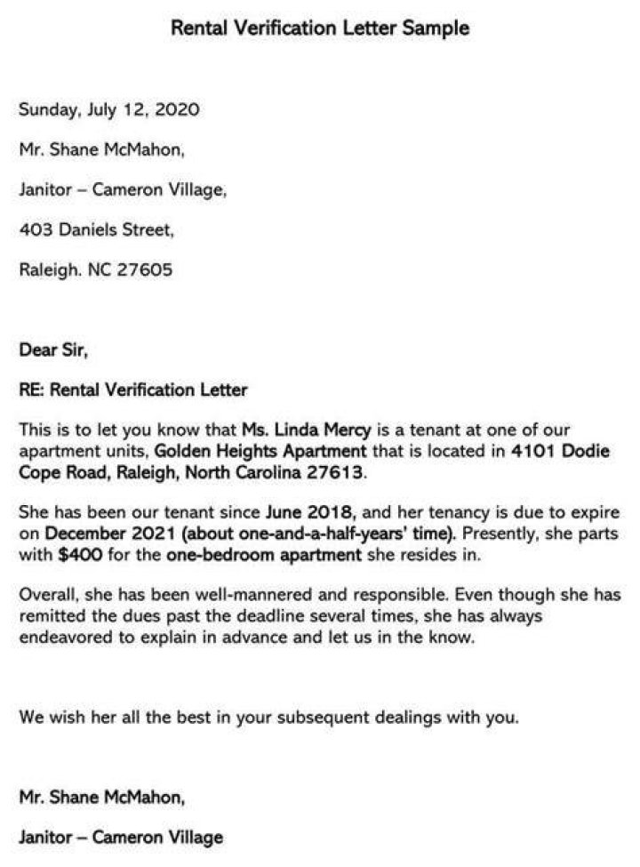 How do you respond to a verification letter?