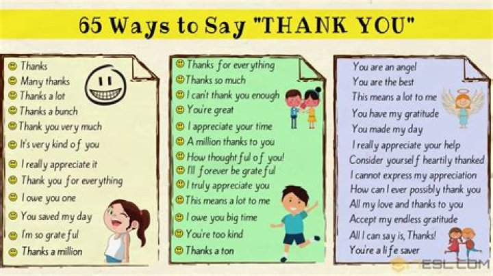 How do you say great thanks?