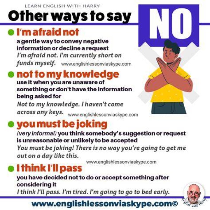 How do you say no in a cool way?