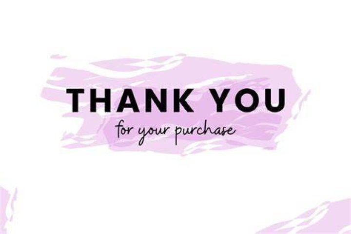 How do you say thank you for purchasing?