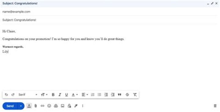 How do you send a regards email?