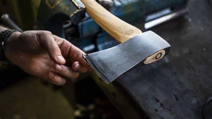 How do you sharpen an axe?
